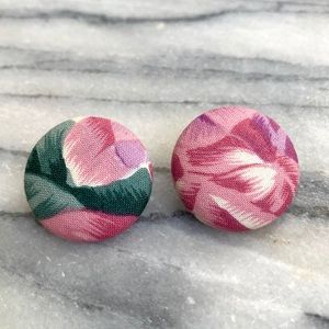 2/27 Vintage Button Earrings
